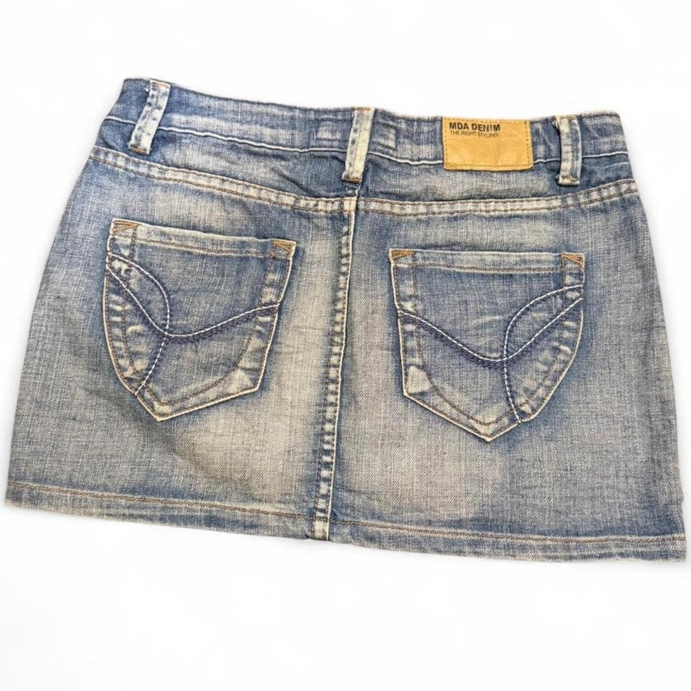 Y2K Denim Micro Mini Skirt Sz S Preppy Mall Core 2000s 100% Cotton